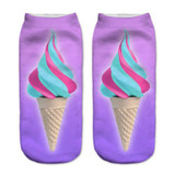 2018 New arrival Women Low Cut Ankle Socks Funny Aliens 3D Printing Sock Cotton Hosiery Printed Sock
