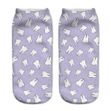 2018 New arrival Women Low Cut Ankle Socks Funny Aliens 3D Printing Sock Cotton Hosiery Printed Sock