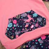 Autumn Floral Newborn Toddler Kids Girls Long Sleeve Hooded Tops+Pant Legging 2PCS Outfit Tracksuit Autumn Clothing Set