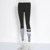 Autumn Fitness Sporting Leggings Women Workout Leggings High Waist Sporter Skinny Striped Women Leggings Pants Black Leggins