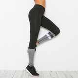Autumn Fitness Sporting Leggings Women Workout Leggings High Waist Sporter Skinny Striped Women Leggings Pants Black Leggins