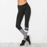 Autumn Fitness Sporting Leggings Women Workout Leggings High Waist Sporter Skinny Striped Women Leggings Pants Black Leggins