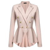 Autumn Fashion Women Slim Fit Blazer Jackets Long Sleeve Blazer Workwear Casaco Feminino Solid No Button Clothes Plus Size