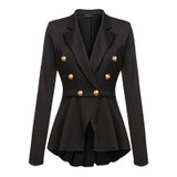Autumn Fashion Women Slim Fit Blazer Jackets Long Sleeve Blazer Workwear Casaco Feminino Solid No Button Clothes Plus Size