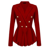 Autumn Fashion Women Slim Fit Blazer Jackets Long Sleeve Blazer Workwear Casaco Feminino Solid No Button Clothes Plus Size