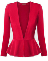 Autumn Fashion Women Slim Fit Blazer Jackets Long Sleeve Blazer Workwear Casaco Feminino Solid No Button Clothes Plus Size