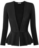 Autumn Fashion Women Slim Fit Blazer Jackets Long Sleeve Blazer Workwear Casaco Feminino Solid No Button Clothes Plus Size