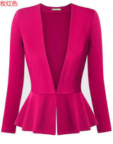 Autumn Fashion Women Slim Fit Blazer Jackets Long Sleeve Blazer Workwear Casaco Feminino Solid No Button Clothes Plus Size
