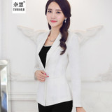 Autumn Fashion Women Blazer Suit Korean Style Female Casual Slim Coat 2016 New Arrival Plus Size 3XL elegant Women Linen Jacket