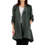 Autumn Fall Spring Women Chiffon Jacket Windbreaker Casual Office Cardigan Tops Outwear Jackets Coat