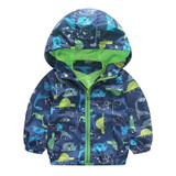 Autumn Cute Korean Style Animal Windbreaker Kids Jacket Boys Outerwear Coats Boys Kids Hooded Children Clothing