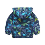 Autumn Cute Korean Style Animal Windbreaker Kids Jacket Boys Outerwear Coats Boys Kids Hooded Children Clothing