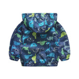 Autumn Cute Korean Style Animal Windbreaker Kids Jacket Boys Outerwear Coats Boys Kids Hooded Children Clothing