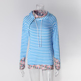 Autumn Casual Women Hoodies Kpop Harajuku Sweatshirt Striped Tracksuit Pullovers Zipper Patchwork Hoodie Hooded WS1607U