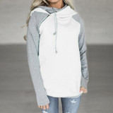 Autumn Casual Women Hoodies Kpop Harajuku Sweatshirt Striped Tracksuit Pullovers Zipper Patchwork Hoodie Hooded WS1607U