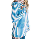 Autumn Casual Women Hoodies Kpop Harajuku Sweatshirt Striped Tracksuit Pullovers Zipper Patchwork Hoodie Hooded WS1607U