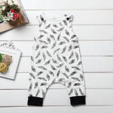 Autumn Children Baby Romper Clothes Newborn Infant Baby Boy Girl White Cotton Printed Romper Jumpsuit Baby Sleepsuit Outfits