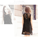 AuroraBaby Girls Dresses Black Cute Bowknot Sequined Decoration Dress For Summer Autumn Kids Children's Clothes size 6-16T Party