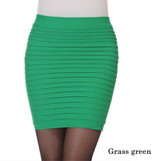 2018 Woman OL Mini Short Skirt Women Pleated Skirt High Waist Candy Colorful Elastic Pleated Skirt Female Sexy Slim mini skirt