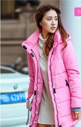 2018 Winter Women's Cotton Jacket High Quality Long Section Thicken Warm Down Jacket Hooded Plus Size Women's Cotton Jacket Coat