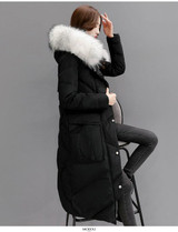 2018 Winter women long Down Cotton Jacket coat Top level Duck down Keep warm female overcoat Plus size hooded fur collar jackets