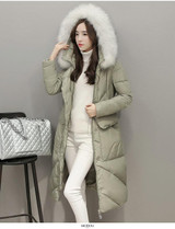 2018 Winter women long Down Cotton Jacket coat Top level Duck down Keep warm female overcoat Plus size hooded fur collar jackets