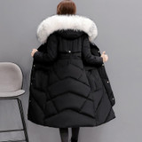 2018 Winter women long Down Cotton Jacket coat Top level Duck down Keep warm female overcoat Plus size hooded fur collar jackets