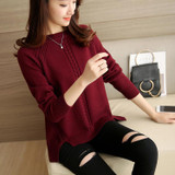 2018 Winter Women's Blouses Pullover Long Sleeve O-Neck Slim Women Knitted Sweater For Women Long Tops