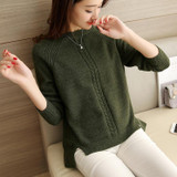 2018 Winter Women's Blouses Pullover Long Sleeve O-Neck Slim Women Knitted Sweater For Women Long Tops