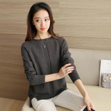 2018 Winter Women's Blouses Pullover Long Sleeve O-Neck Slim Women Knitted Sweater For Women Long Tops