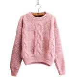 2018 Winter Warm Sweater Women Tops Autumn Slim O-Neck Women Sweaters and Pullovers Casual Elegant Pullover WD548
