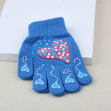 2018 Winter Warm Gloves Children Knitted Stretch Mittens Boys Solid Girls Full Finger Christmas gift man Glove Knitted