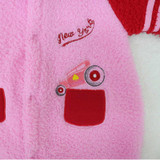 2018 Winter Newborn Coral Fleece One-Pieces Rompers Baby Clothing Girls Hoodie Fluffy Boys Clothes Toddler Warm Sleepwear