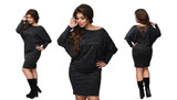 2018 Winter dress plus size christmas party dress batwing sleeve knitted bodycon lace dress sexy women dress female big 5XL 6XL