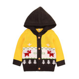 2018 Winter Baby Coat Knitted Hooded Cute Infant Jackets Autumn Children Warm Outerwear Kids Clothes Boys Girls Clothing Brand
