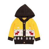 2018 Winter Baby Coat Knitted Hooded Cute Infant Jackets Autumn Children Warm Outerwear Kids Clothes Boys Girls Clothing Brand