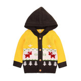2018 Winter Baby Coat Knitted Hooded Cute Infant Jackets Autumn Children Warm Outerwear Kids Clothes Boys Girls Clothing Brand