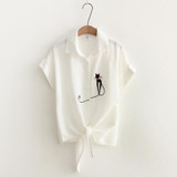 2018 Top Summer Women Casual Tops Short Sleeve Embroidery White Top Blouses Shirts Sexy Kimono Loose Beach Shirt Blusas Feminina