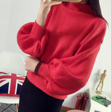 2018 Spring Autumn Winter Women Sweater Fashion Turtleneck Lantern Sleeves Pullovers Loose Knitted Sweaters Female Jumper Top S7 2018 Spring Autumn Winter Women Sweater Fashion Turtleneck Lantern Sleeves Pullovers Loose Knitted Sweaters Female Jumper Top S7