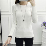 2018 Spring Autumn Sweater Women Pullovers Casual Long Sleeve Turtleneck Pullovers Female Slim Tops Women Solid Knitted Sweater