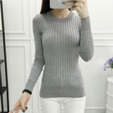 2018 Spring Autumn Sweater Women Pullovers Casual Long Sleeve Turtleneck Pullovers Female Slim Tops Women Solid Knitted Sweater