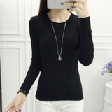 2018 Spring Autumn Sweater Women Pullovers Casual Long Sleeve Turtleneck Pullovers Female Slim Tops Women Solid Knitted Sweater