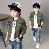2018 Spring Autumn Jackets for Boys Coat Bomber Jacket Army Green Boy's Windbreaker Winter Jacket Kids Children Jacket
