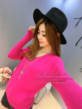 2018 spring autumn cashmere sweaters women fashion sexy v-neck sweater loose wool sweater batwing sleeve plus size pullover