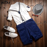 Free Shipping 2016 Men's cotton Overalls Mens Denim Bib Overalls  Shorts Jumpsuit Mens Jean Shorts Jeans Man