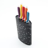 Free Shipping 2016 16X22CM Oval shape plastic universal knife holder for knife with black nylon insert, kitchen knife stand