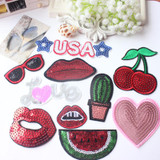 Free shipping 1pcs/lot cartoon patches fashion Embroidered iron on patch for clothing Applique DIY Accessory