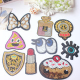 Free shipping 1pcs/lot cartoon patches fashion Embroidered iron on patch for clothing Applique DIY Accessory