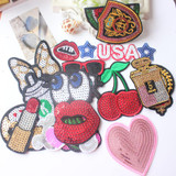 Free shipping 1pcs/lot cartoon patches fashion Embroidered iron on patch for clothing Applique DIY Accessory