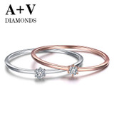 free shipping 18k white rose gold nature diamond cute romatic classic ring present ring for women engagement anniversary